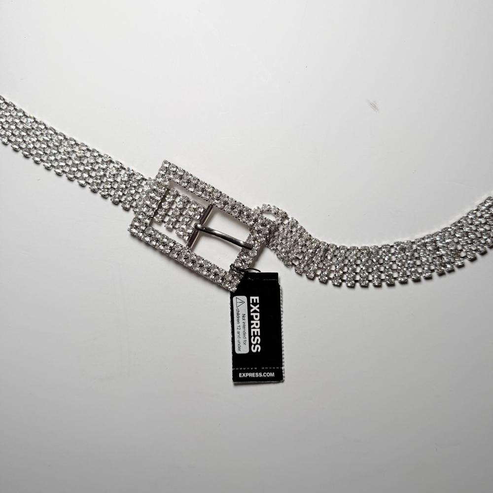 Express Rhinestone Belt Size Small - Picture 3 of 5